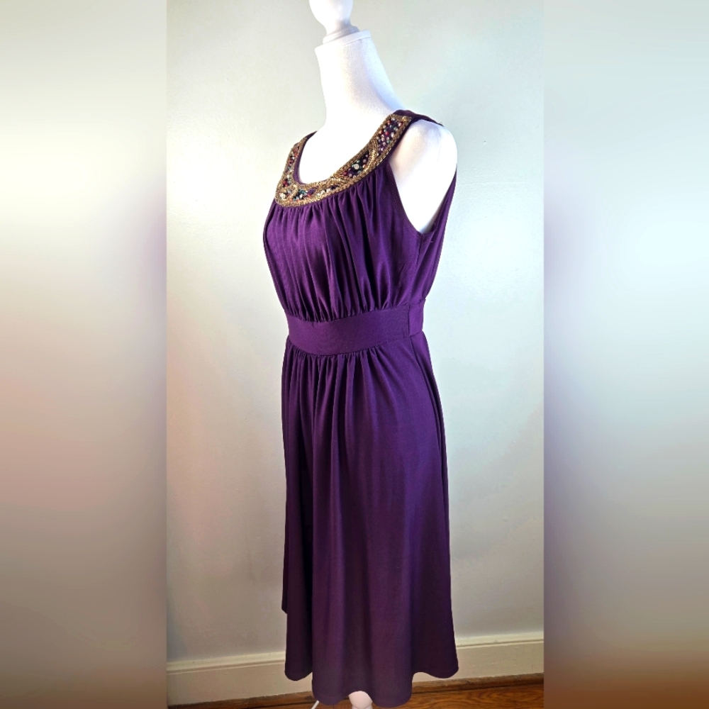 Haani Dress With Beaded Neckline Size Medium